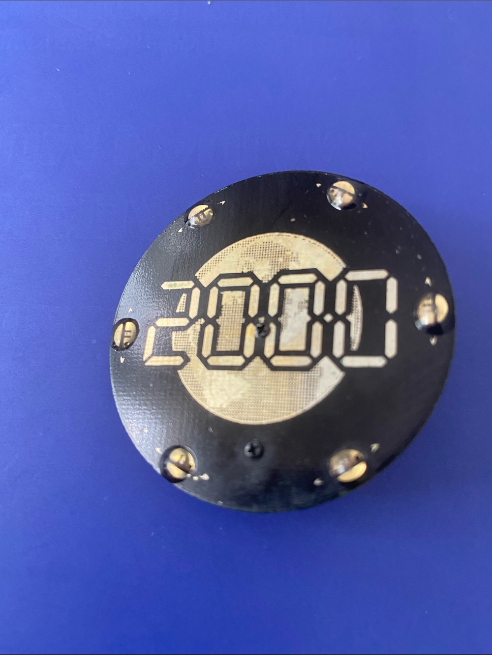 Black Electronic Round PCB Display Module with Numeric Indicator
